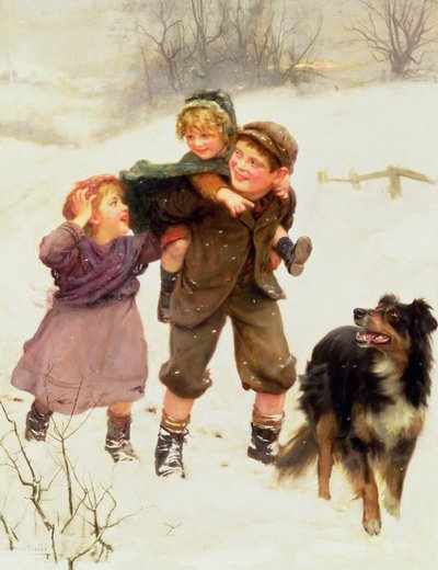 Piggy Back Ride od Arthur John Elsley