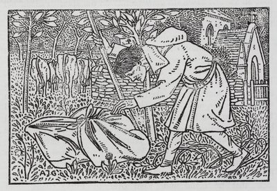 Hans Christian Andersen: Velký Claus a Malý Claus (litho) od Arthur Joseph Gaskin