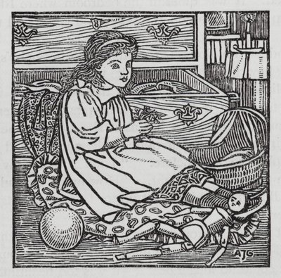 Hans Christian Andersen: Květiny malé Idy (litho) od Arthur Joseph Gaskin