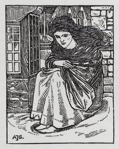 Hans Christian Andersen: The Little Match Girl (litho) od Arthur Joseph Gaskin