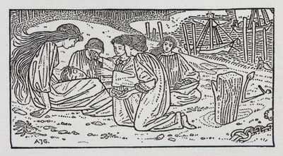 Hans Christian Andersen: Malá mořská víla (litho) od Arthur Joseph Gaskin