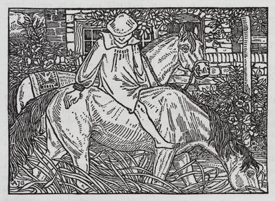 Hans Christian Andersen: Sousední rodiny (litho) od Arthur Joseph Gaskin