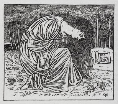 Hans Christian Andersen: Růžový elf (litho) od Arthur Joseph Gaskin