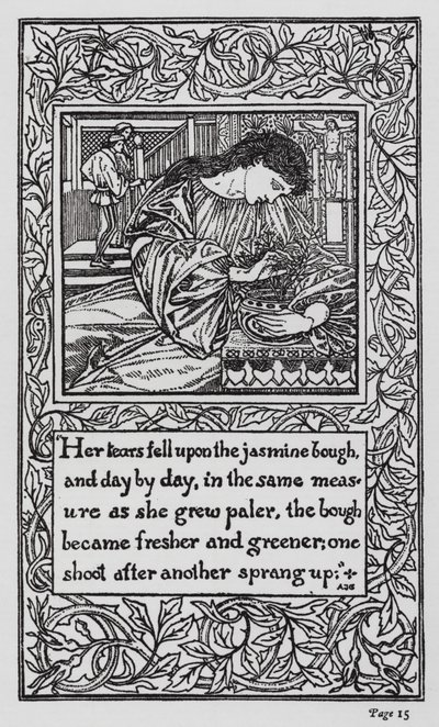Hans Christian Andersen: Růžový elf (litho) od Arthur Joseph Gaskin