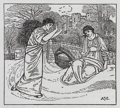 Hans Christian Andersen: Příběh matky (litho) od Arthur Joseph Gaskin