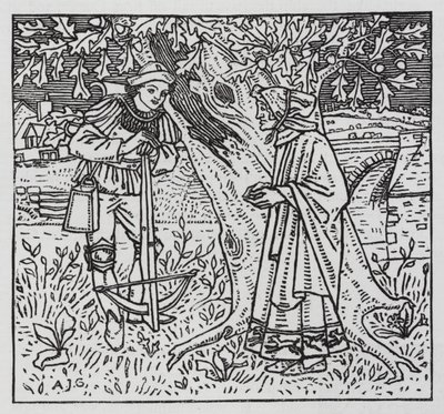 Hans Christian Andersen: The Tinder Box (litho) od Arthur Joseph Gaskin
