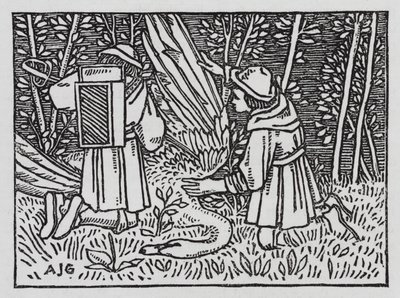 Hans Christian Andersen: Cestující společník (litho) od Arthur Joseph Gaskin