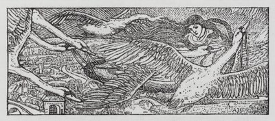 Hans Christian Andersen: Divoké labutě (litho) od Arthur Joseph Gaskin