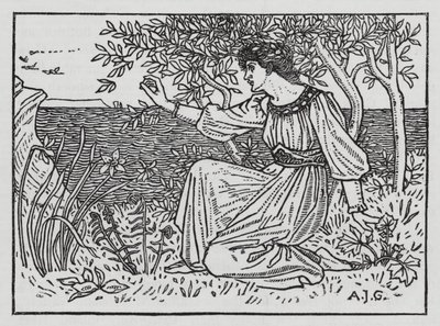 Hans Christian Andersen: Divoké labutě (litho) od Arthur Joseph Gaskin