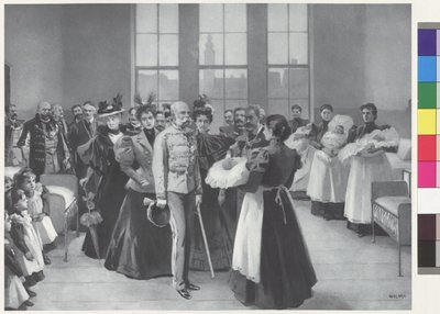 Císař František Josef s doprovodem od Arthur Lajos Halmi
