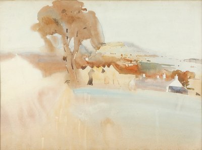 Scottish Farm by an Estuary (wc na papíře) od Arthur Melville