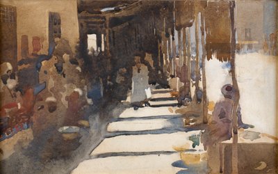 Bazar ve Vringa (wc na papíře) od Arthur Melville