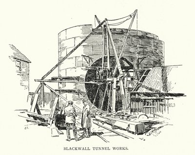 Blackwall Tunnel Works (litografie) od Arthur Moreland