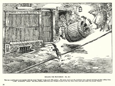Rolling the Watchman (litografie) od Arthur Moreland