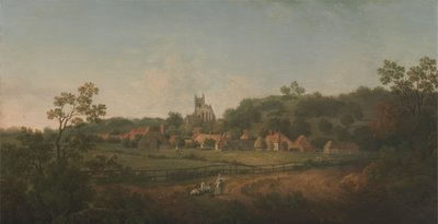 Pohled do dálky na vesnici Hythe a kostel, Kent od Arthur Nelson