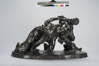 Muž zamčený v boji s mládětem lvice (bronz) od Arthur Putnam