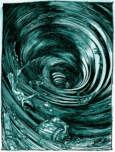Sestup do Maelstromu od Edgara Allana Poea od Arthur Rackham