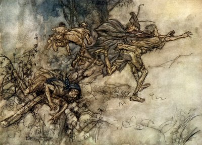 Sen noci svatojánské od Arthur Rackham