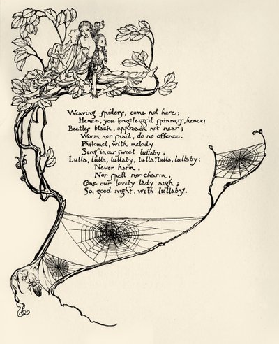 Sen noci svatojánské od Arthur Rackham