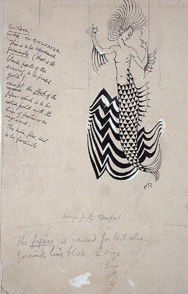 A Water-Nymph, ilustrace na přední straně obálky od Williama Shakespeara 