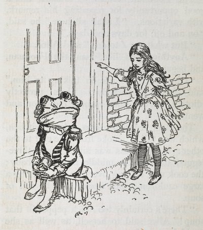 Alice a žába oblečená jako lokaj od Arthur Rackham