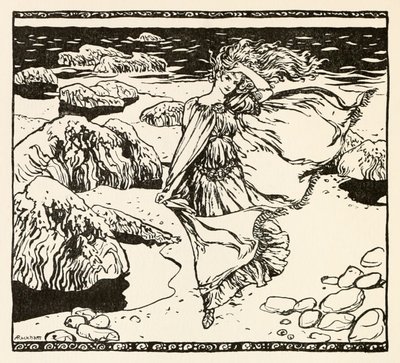 Becuma z Becuma z bílé kůže v irských pohádkách od Arthur Rackham