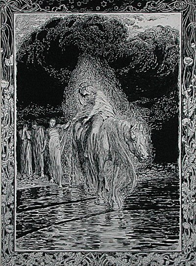 Překročení řeky od Arthur Rackham