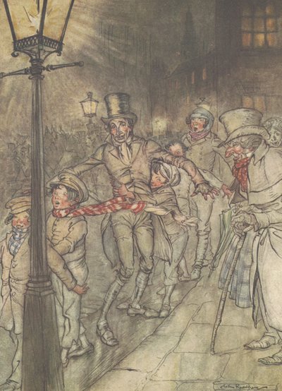 „Dolů po skluzavce v Cornhillu“ od Arthur Rackham