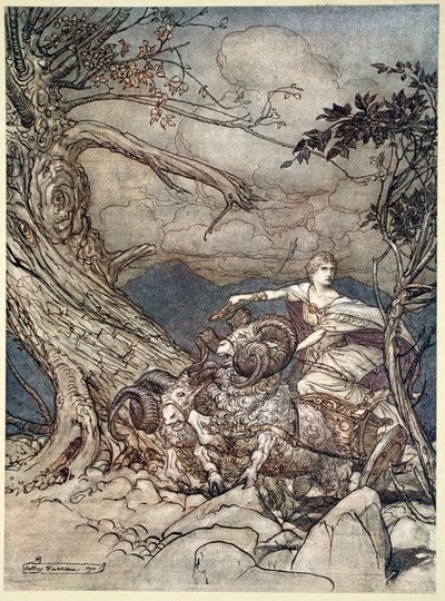 „Fricka se blíží v hněvu“, 1910. od Arthur Rackham