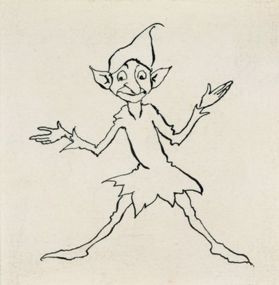 Dobrý večer! řekl Lukoje, ilustrace z Pohádek Hanse Christiana Andersense, vydané v roce 1932 (pero a inkoust) od Arthur Rackham