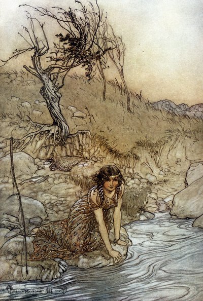 Hermia: Ilustrace Arthura RACKHAMA (1867-1939) pro Sen letní noci od Williama SHAKESPEARE od Arthur Rackham