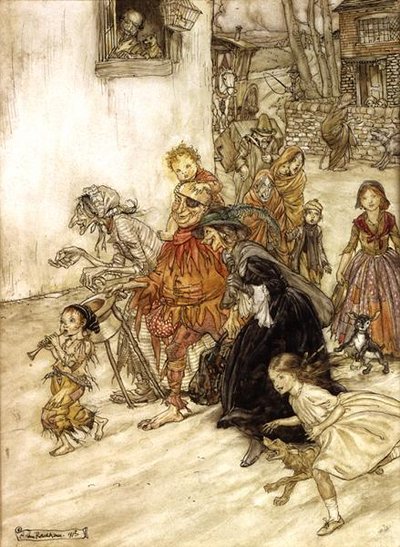 Ilustrace Matce Husa od Arthur Rackham
