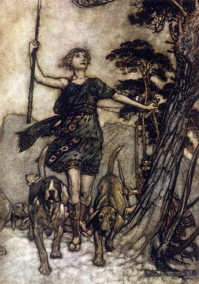 Ilustrace Arthur RACKHAM (1867-1939) pro Sen letní noci od Williama SHAKESPEARE od Arthur Rackham