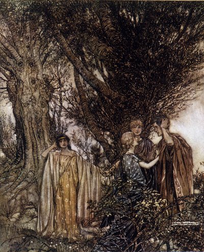 Ilustrace Arthur RACKHAM (1867-1939) pro Sen letní noci od Williama SHAKESPEARE od Arthur Rackham
