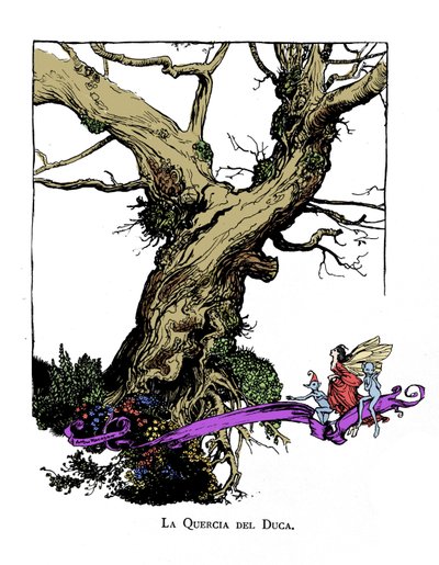 Ilustrace k filmu Sen letní noci od Williama SHAKESPEARE od Arthur Rackham