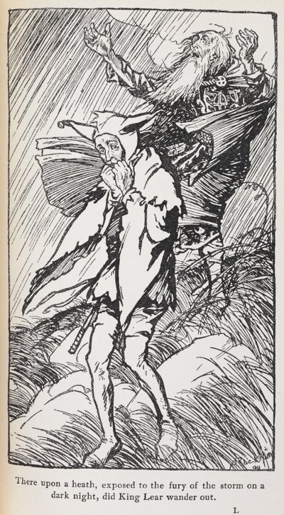 Ilustrace krále Leara. od Arthur Rackham