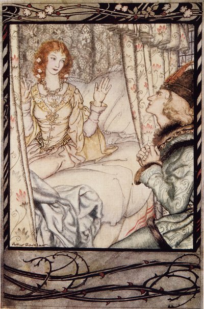 Jsi to ty, můj princi? Čekal jsem na vás velmi dlouho, z The Arthur Rackham Fairy Book, hospoda. 1933 od Arthur Rackham
