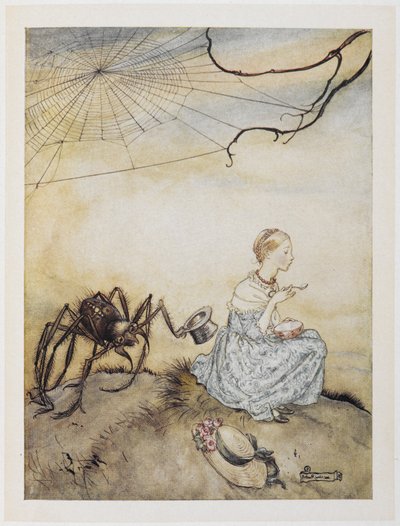 Malá slečna Muffetová od Arthur Rackham