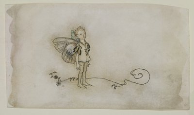The Fairies Thing, ze Snu nocí svatojánských, vydané v roce 1908 (pero, inkoust a wc na papíře) od Arthur Rackham