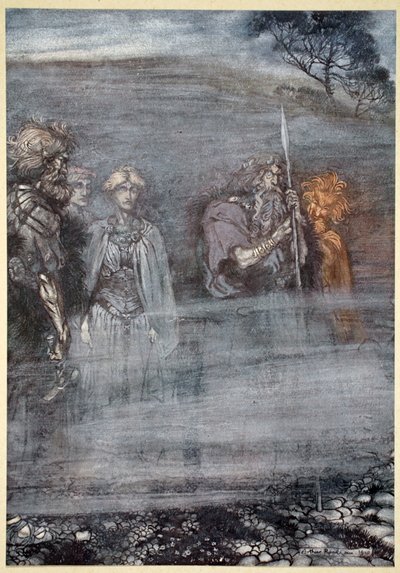„Bohové chřadnou a stárnou při ztrátě Freie“, 1910. od Arthur Rackham