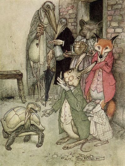 Zajíc a želva od Arthur Rackham