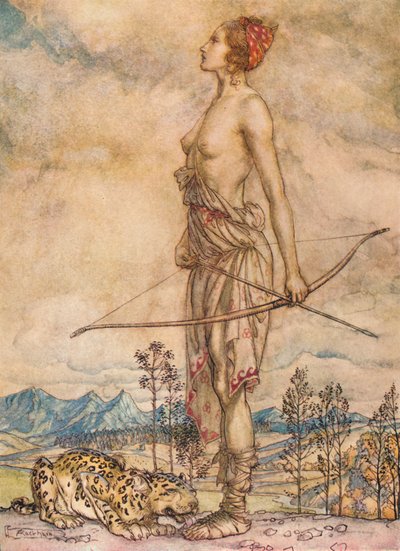 Lovkyně Diane, c1920 od Arthur Rackham