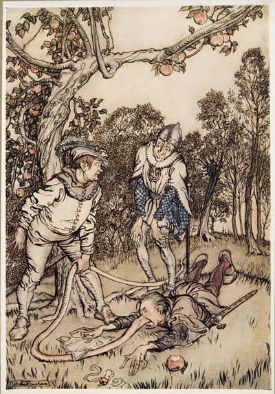 The Nose Tree, od Bratříčka a sestřičky a jiné příběhy bratří Grimmů, pub. 1917 od Arthur Rackham
