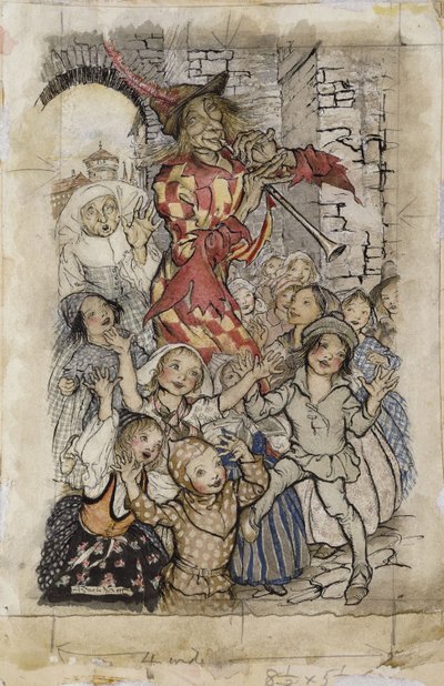 Krysař a děti, od Arthur Rackham
