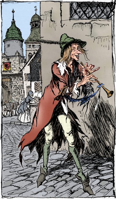 Krysař z Hamelnu, 1934 od Arthur Rackham