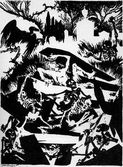 „Předčasný pohřeb“ od Edgara Allana Poea od Arthur Rackham