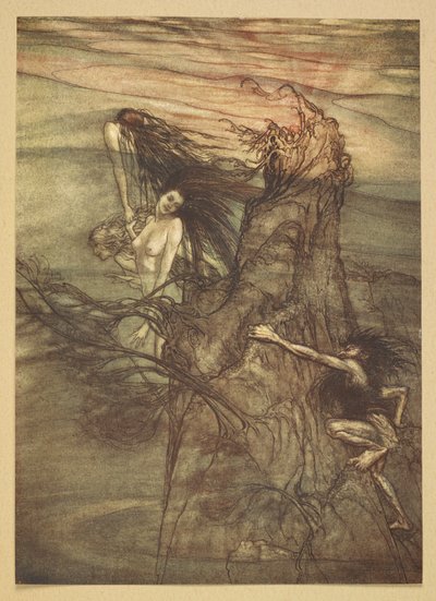 Rýnská panna. od Arthur Rackham