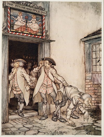 Tři armádní chirurgové, z Bratříčka a sestřičky a jiné pohádky bratří Grimmů, pub. 1917 od Arthur Rackham