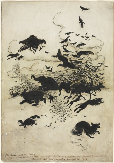 Střízlík a medvěd od Arthur Rackham