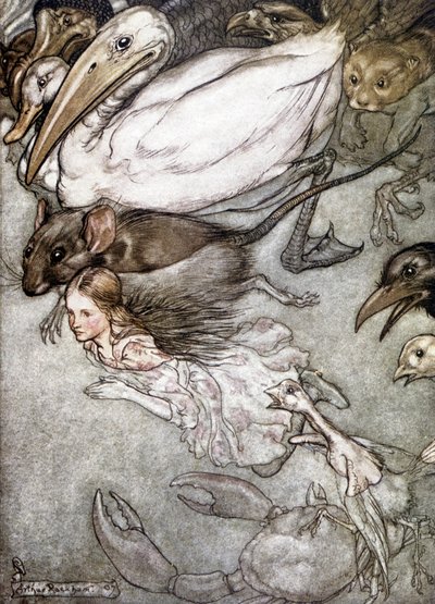 Rybník slz - v "" Alenčina dobrodružství v říši divů "" Lewis Carroll, nemocný. od Arthura Rackhama od Arthur Rackham